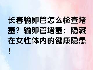 长春输卵管怎么检查堵塞？输卵管堵塞：隐藏在女性体内的健康隐患！