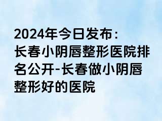 2024年今日发布：长春小阴唇整形医院排名公开-长春做小阴唇整形好的医院