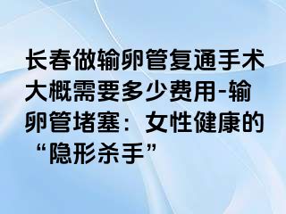 长春做输卵管复通手术大概需要多少费用-输卵管堵塞：女性健康的“隐形杀手”